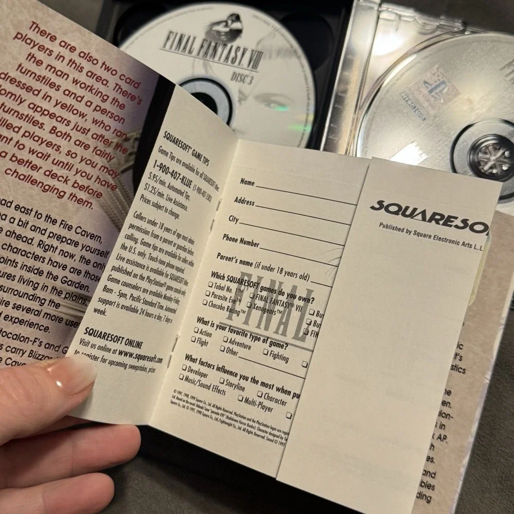 Final Fantasy VIII PS1 PlayStation Complete CIB + Reg. Card & Mini Walkthrough